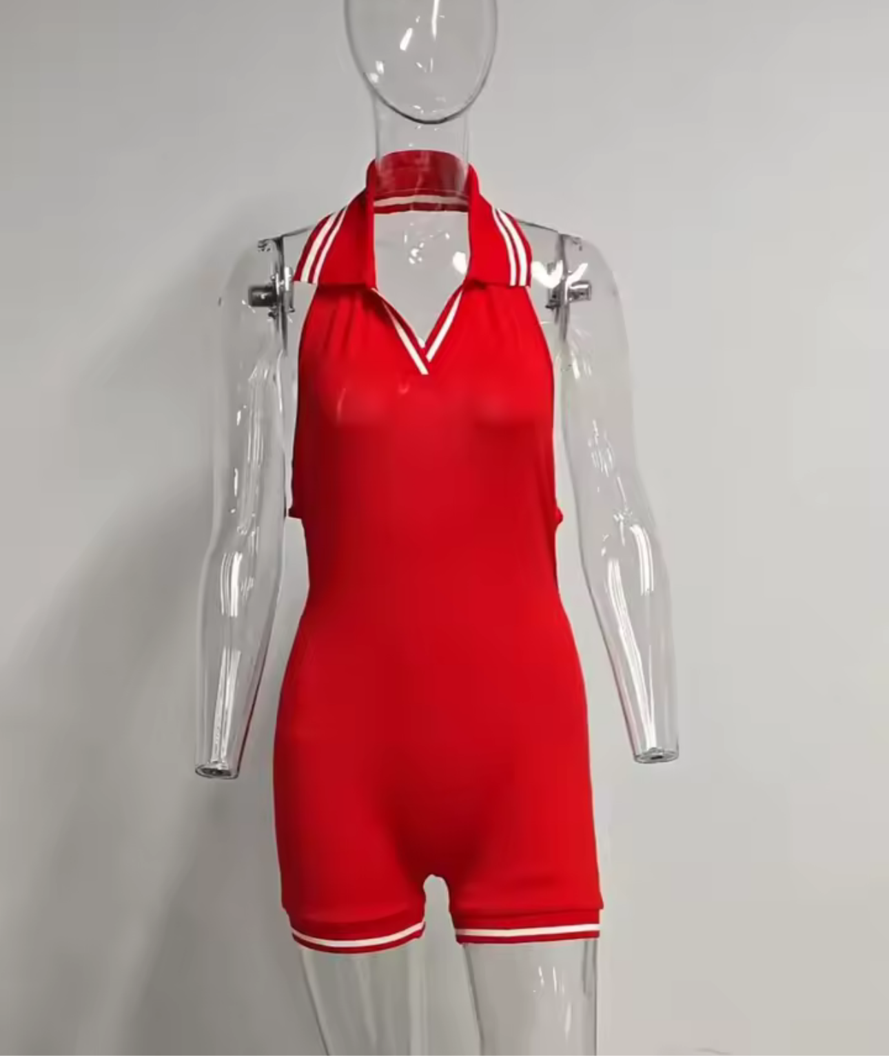 Red Back Out Jumpsuit